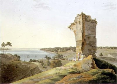 View from the Ruins of the Fort of Currah, on the River Ganges, plate XXI from Part 4 of 