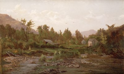 Landscape with Trees and Houses by Thomas Worthington Whittredge