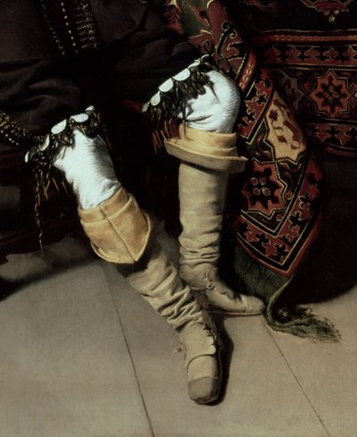 Constantijn Huygens and His Clerk (detail) by Thomas de Keyser