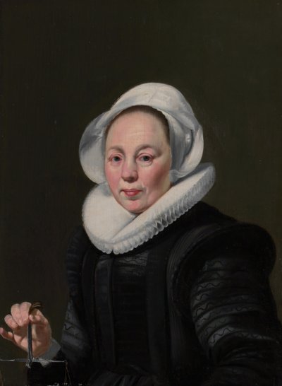 Portrait of a Woman with a Balance by Thomas de Keyser