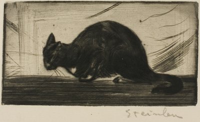 Cat Arching Its Back by Théophile Alexandre Pierre Steinlen