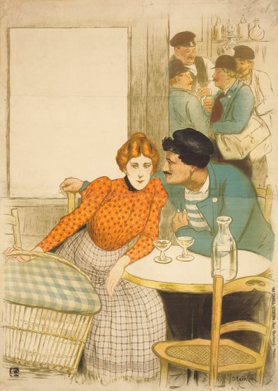 The Drinking Den by Théophile Alexandre Pierre Steinlen