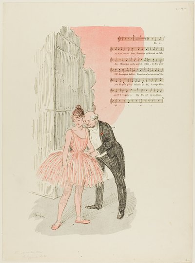Leda and the Swan by Théophile Alexandre Pierre Steinlen