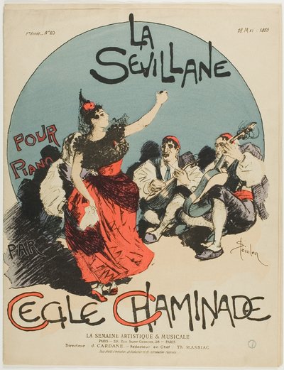 Overture for The Woman from Seville, for Piano, by Cecile Chaminade by Théophile Alexandre Pierre Steinlen