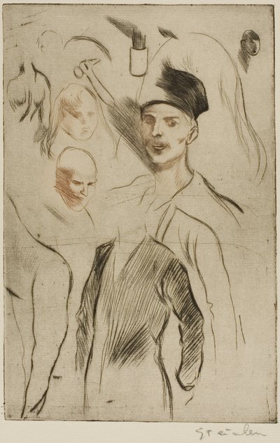 Plate of Sketches, no. 2 by Théophile Alexandre Pierre Steinlen