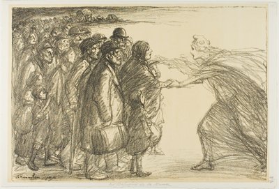 Refugees from the Meuse by Théophile Alexandre Pierre Steinlen