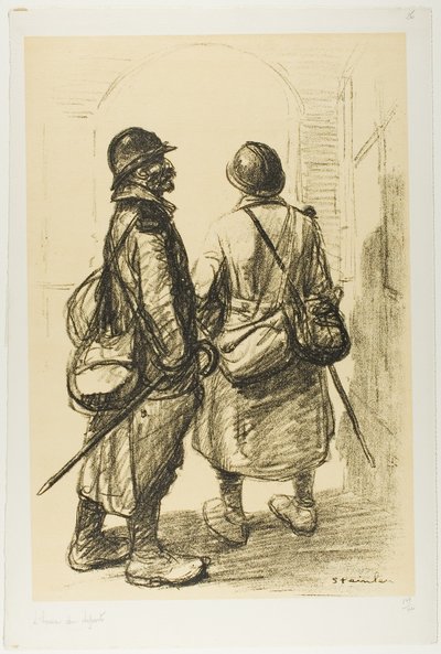 The Hour of Departure, plate twenty-six from Actualités by Théophile Alexandre Pierre Steinlen
