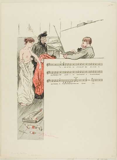 The Little Model by Théophile Alexandre Pierre Steinlen