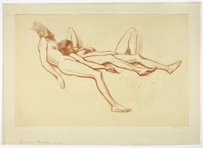 Two Nude Models by Théophile Alexandre Pierre Steinlen