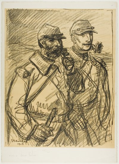 Two Soldiers by Théophile Alexandre Pierre Steinlen