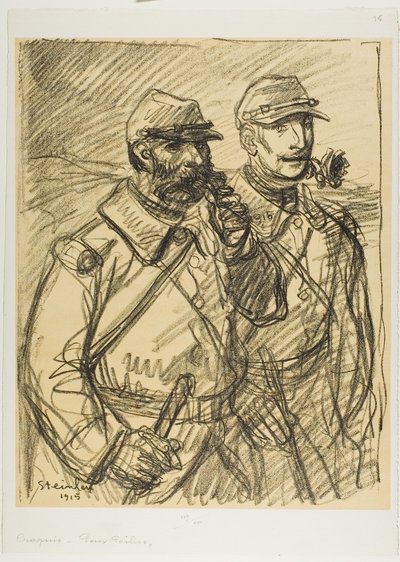 Two Soldiers by Théophile Alexandre Pierre Steinlen