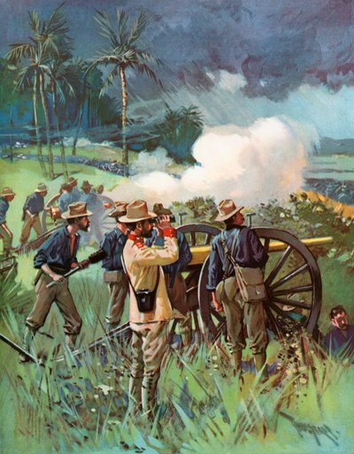 Field Artillery in Action by Thure de Thulstrup