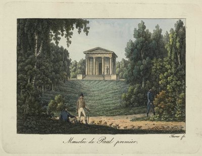 The Temple of Paul I or the Mausoleum of Paul I in the Park of Pavlovsk by Thurner