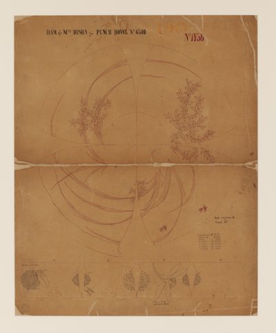 Study for Japanese style punch bowl by Tiffany and Company