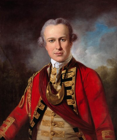 Unidentified Officer of a Royal Regiment of Foot, c.1760 by Tilly Kettle