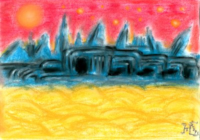 Alien City Sunset by Tim Hoinkis