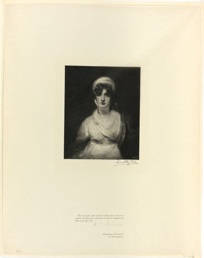 Portrait of Mrs. Siddons, from Old English Masters by Timothy Cole