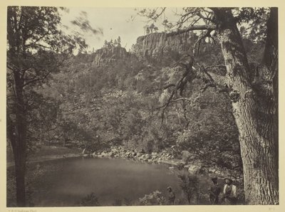View on Apache Lake, Sierra Blanca Range, Arizona by Timothy O