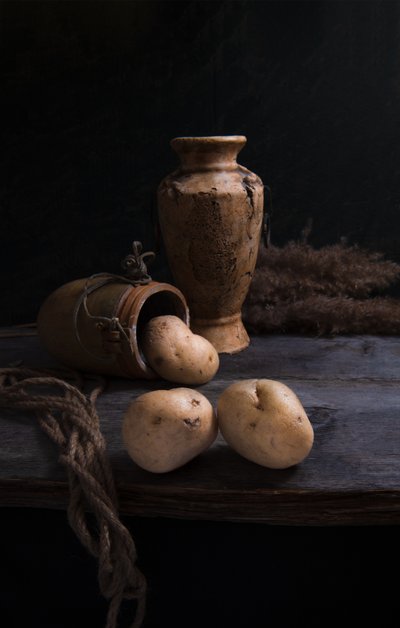Rustic Potato Still Life by Tina Reid