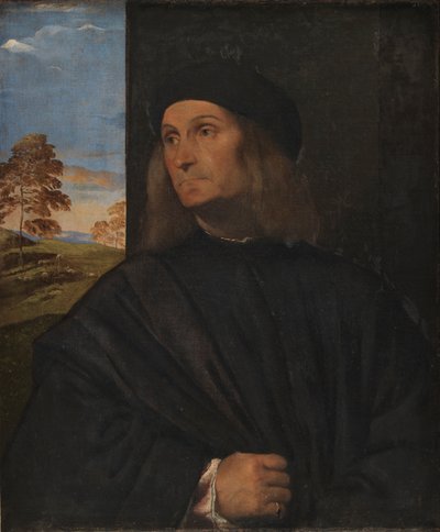 Portrait of the Venetian Painter Giovanni Bellini? by Tiziano Vecelli