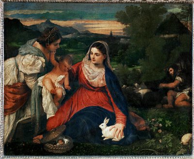 The Virgin with a Rabbit by Titian (c.1488-1576)