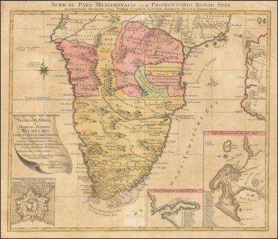 1778 Map of Southern Africa by Tobias Conrad Lotter by Tobias Conrad Lotter