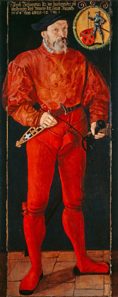 Portrait of the Zurich Standard-Bearer Jacob Schwytzer, 1564 by Tobias Stimmer