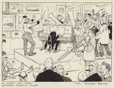 A Night at the London Sketch Club, The Bousa Band by Tom Browne