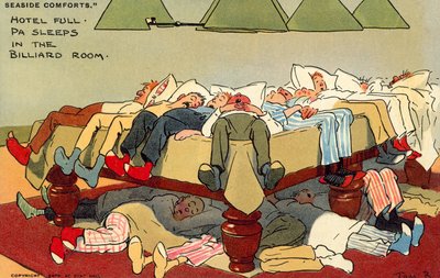 Hotel Full, Pa sleeps in the billiard room by Tom Browne