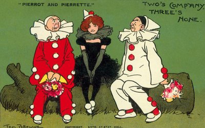 Pierrot and Pierrette by Tom Browne