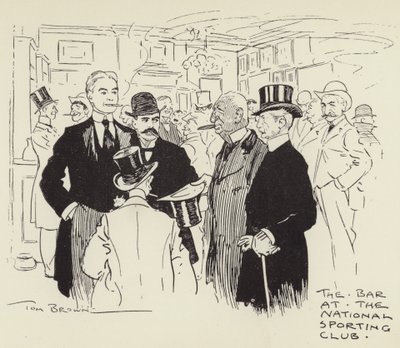 The Bar at the National Sporting Club by Tom Browne
