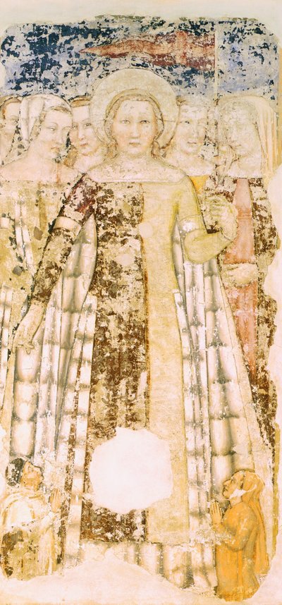 St Ursula in Glory (Detail) by Tomaso da (late 15th century) Modena
