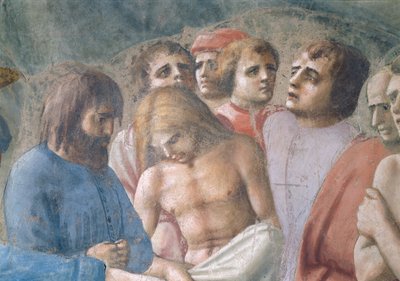 St. Peter Baptising the Neophytes (detail) by Tommaso Masaccio