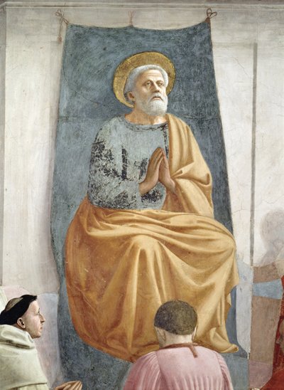 St. Peter Enthroned as First Bishop of Antioch (detail) by Tommaso Masaccio