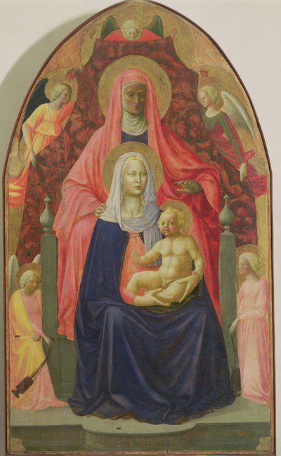 Virgin and Child with St Anne by Tommaso Masaccio