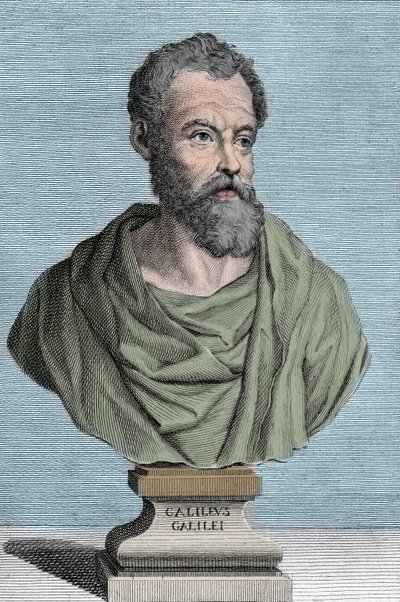 Portrait of Galileo Galilei, Italian astronomer (1564-1642) engraving by Tommaso Piroli (1752-1824) private collection by Tommaso Piroli