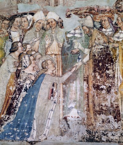 Arrival of St Ursula in Rome (detail from the cycle Stories of St Ursula) by Tommaso da Modena