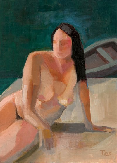Bather and Boat by Tore Bahnson