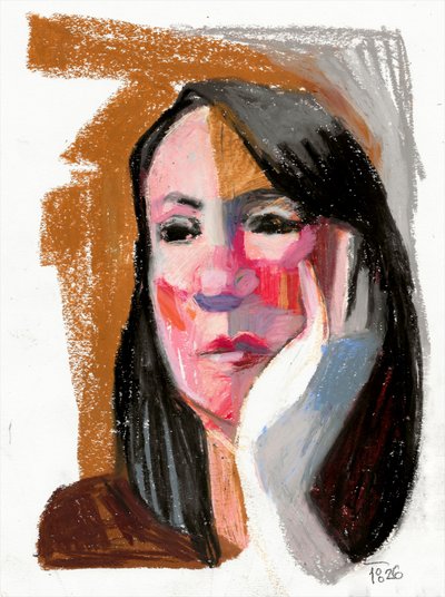 Colorful Pensive Portrait by Tore Bahnson