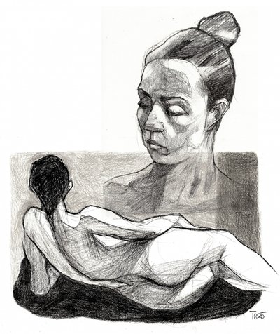 Contemplative Figure Study by Tore Bahnson