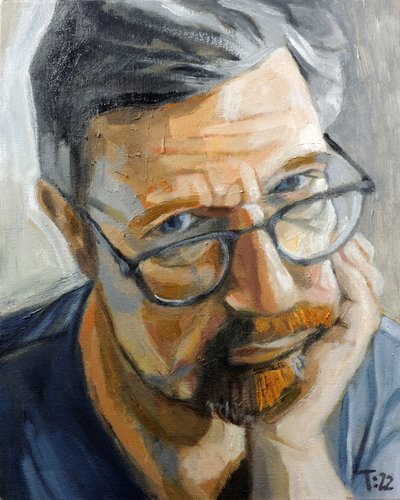 Pensive Man In Glasses by Tore Bahnson