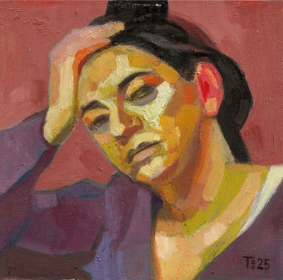 Pensive Woman Portrait by Tore Bahnson