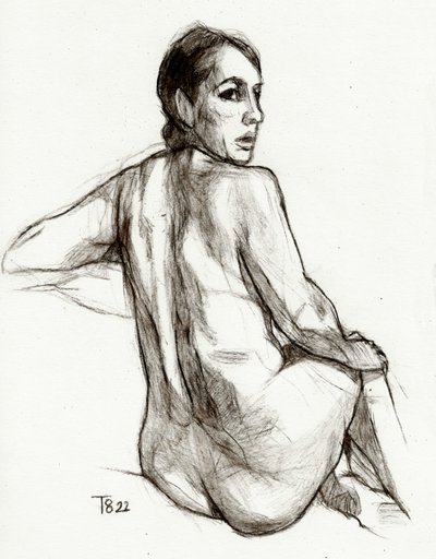 Woman Looking Back by Tore Bahnson