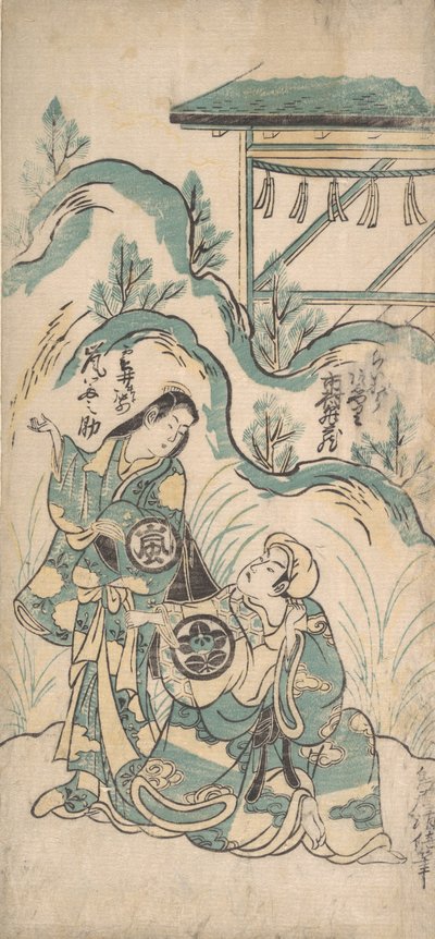 Ichimura Kamezo and Arashi Tomonosuke by Torii Kiyomasu I