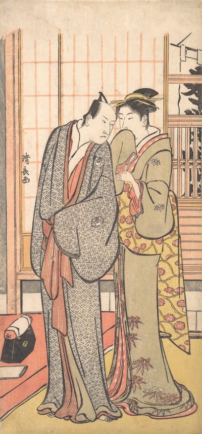 Ichikawa Yaozo III with a Lady by Torii Kiyonaga
