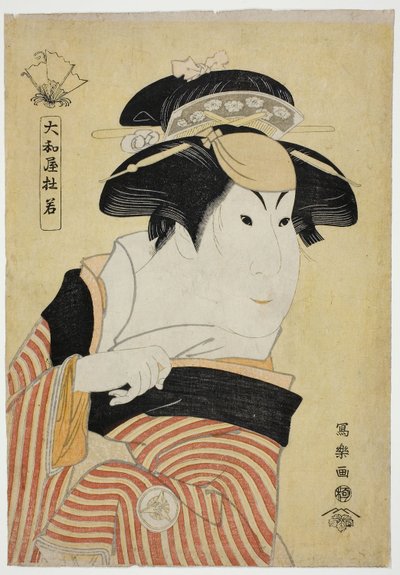 Yamatoya Tojaku (The Actor Iwai Hanshiro IV as Otoma, Daughter of Ohina from Inamuragasaki in Kamakura) by Toshusai Sharaku