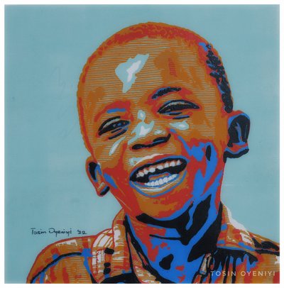 Happy Boy Pop Art by Tosin Oyeniyi