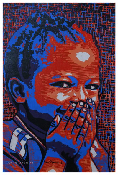 Laughing Boy Portrait by Tosin Oyeniyi