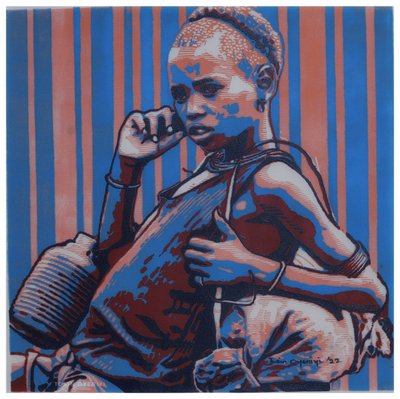 Pensive African Girl Phone by Tosin Oyeniyi