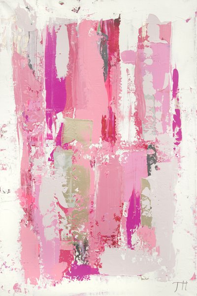 Pink Gold Abstract Strokes by Tove Höglund
